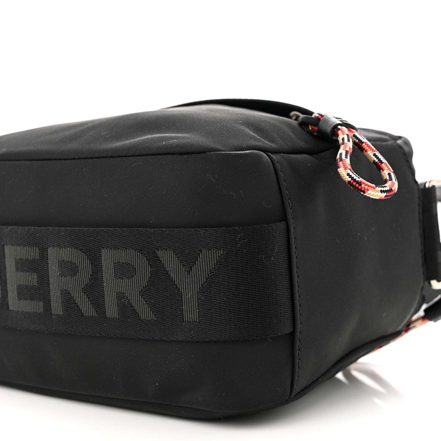 Nylon Logo Detail Crossbody Bag Black