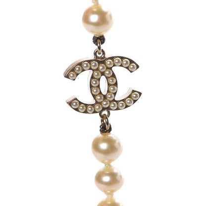 Chanel Pearl CC Long Necklace Gold 5 of 6