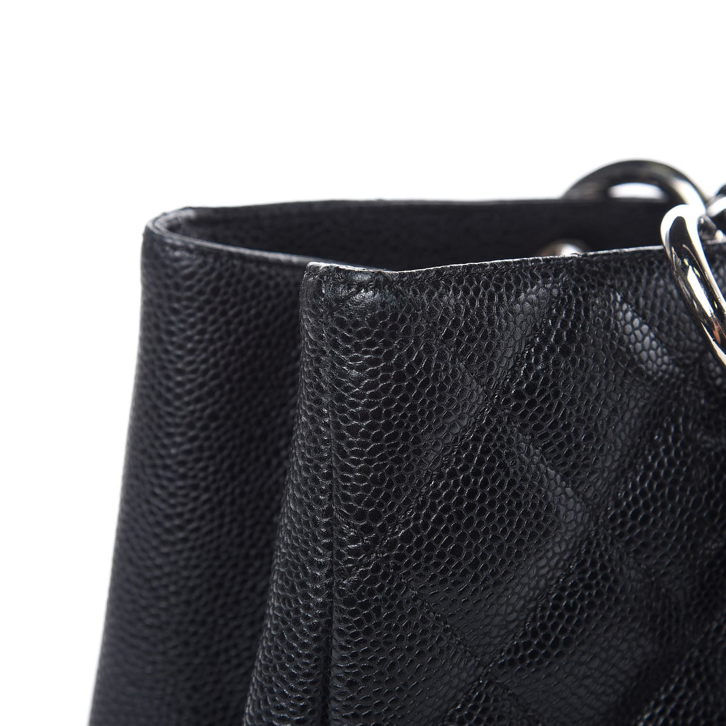 Caviar Quilted Grand Shopping Tote GST Black