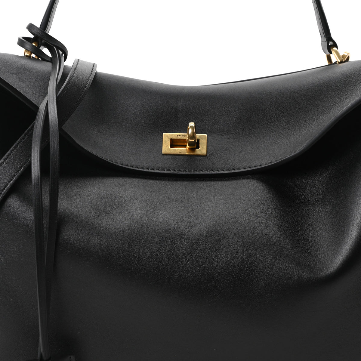 Balenciaga Natural Smooth Calfskin Medium Rodeo Top Handle Handbag Black 7 of 9