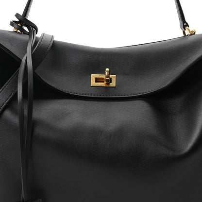 Balenciaga Natural Smooth Calfskin Medium Rodeo Top Handle Handbag Black 7 of 9
