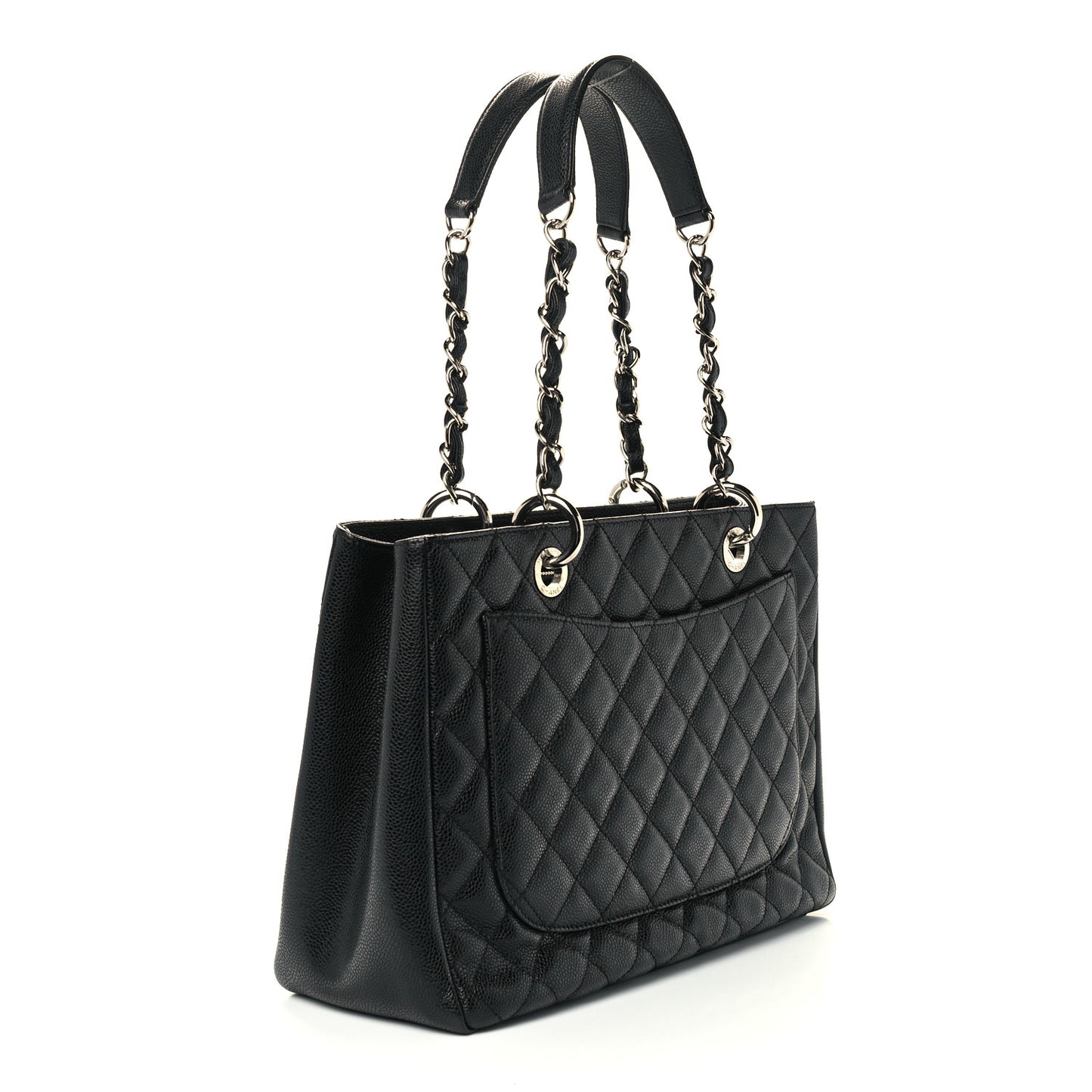 Caviar Quilted Grand Shopping Tote GST Black
