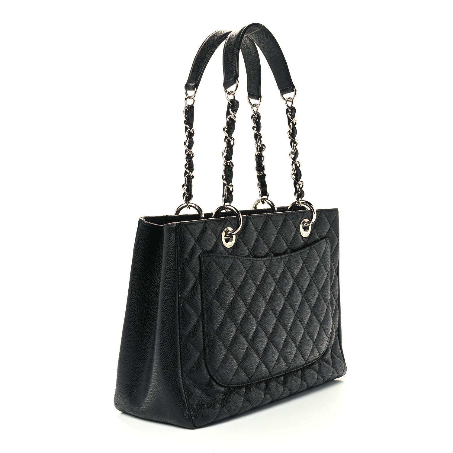 Chanel Caviar Quilted Grand Shopping Tote GST Black 3 of 10