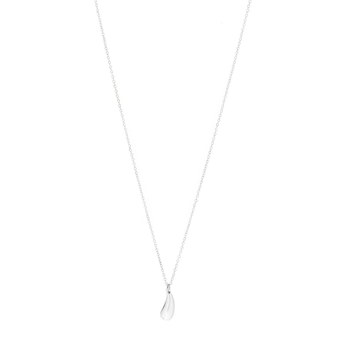 Sterling Silver 12mm Elsa Peretti Tear Drop Pendant Necklace