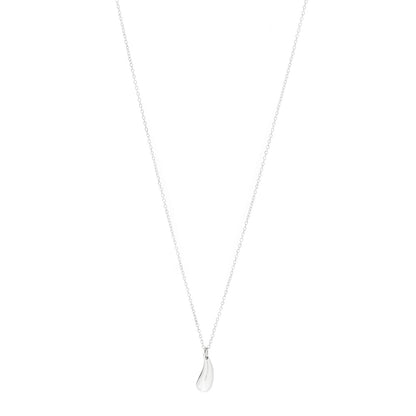 Tiffany Sterling Silver 12mm Elsa Peretti Tear Drop Pendant Necklace 1 of 5