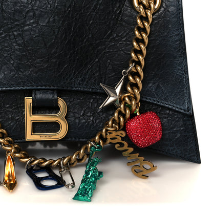 Balenciaga Crushed Calfskin Quilted Small Souvenirs Crush Chain Bag Black 11 of 12