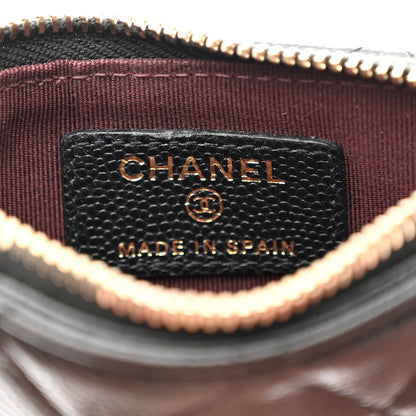 Chanel Caviar Quilted Flap Zip Card Holder Black 7 of 8