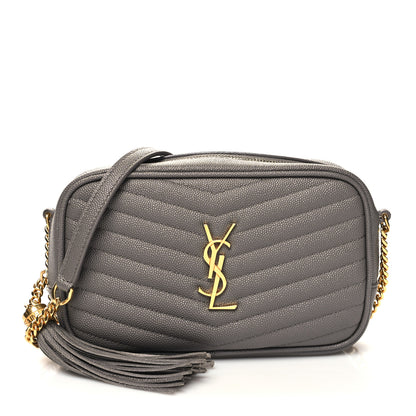 Saint Laurent Grain De Poudre Matelasse Monogram Mini Lou Camera Bag Fog 1 of 10