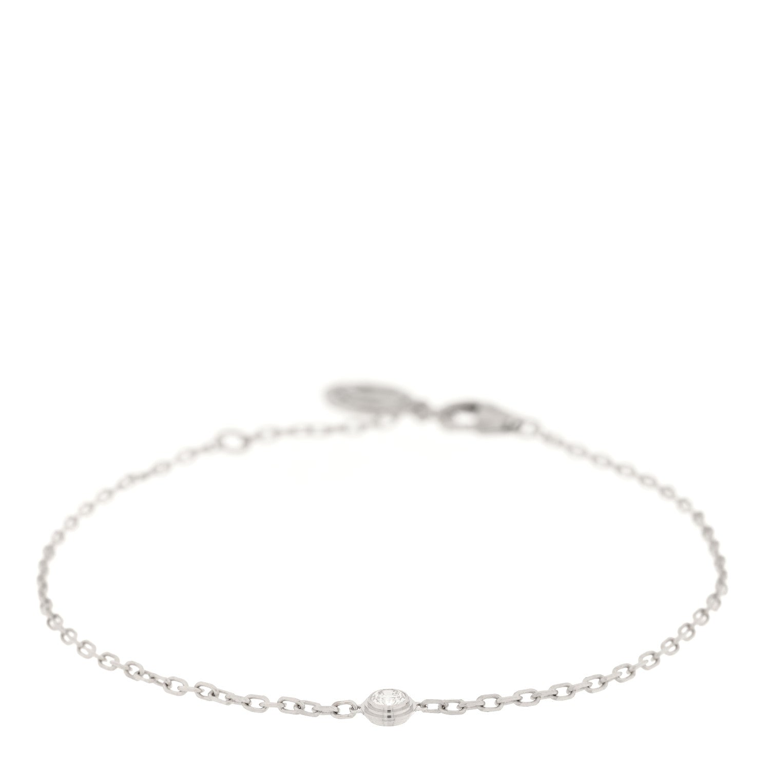 Cartier 18K White Gold Diamond SM D'Amour Bracelet 1 of 3