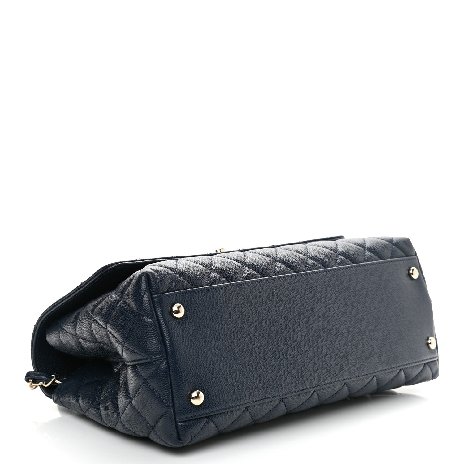 Chanel Caviar Quilted Small Coco Handle Flap Navy 3 of 8