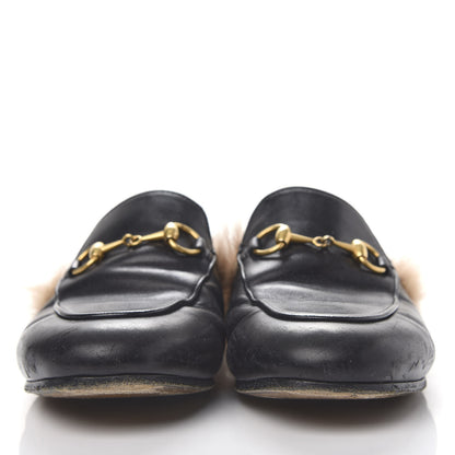 Gucci Calfskin Fur Womens Princetown Slippers 35 Black 2 of 10
