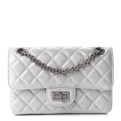 Chanel Iridescent Lambskin Quilted 2.55 Reissue Mini Flap White 1 of 11