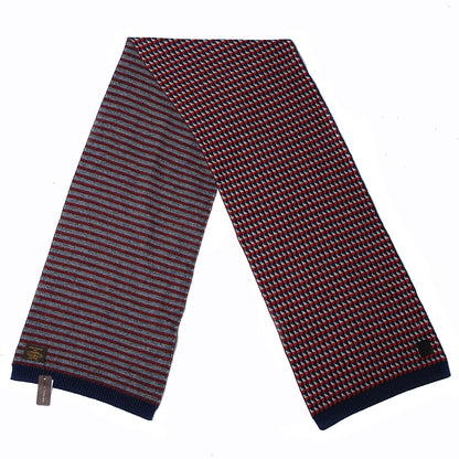 Louis Vuitton Cashmere Calfskin Wallpaper Hat Scarf Set Blue Rouge 4 of 10