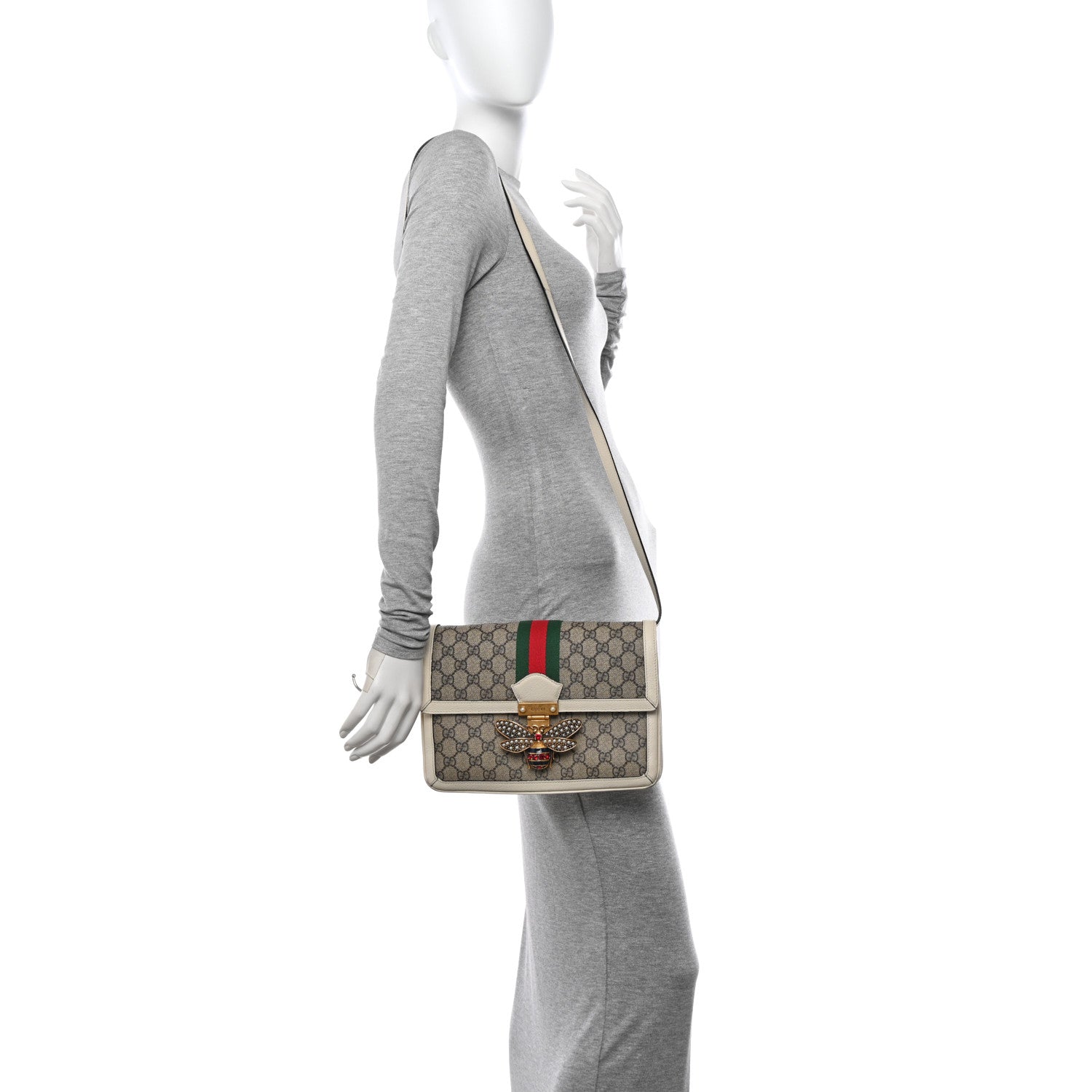 Gucci GG Supreme Monogram Medium Queen Margaret Shoulder Bag Mystic White 2 of 20