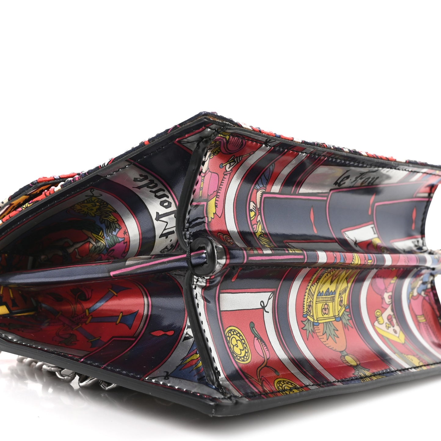 Crepe Satin Elisa Mini Tarot Shoulder Bag Multicolor Black