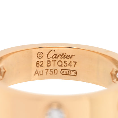Cartier 18K Yellow Gold 3 Diamond 5.5mm LOVE Ring 62 10 4 of 4