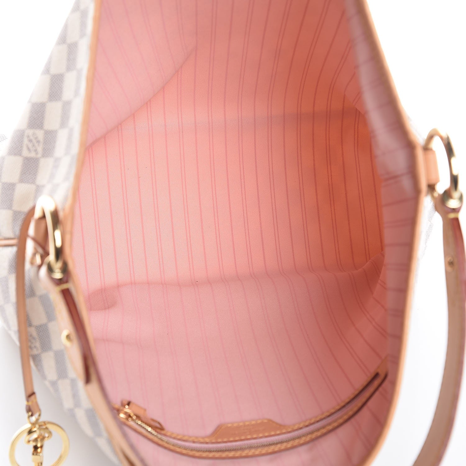 Louis Vuitton Damier Azur Delightful MM Rose Ballerine 5 of 7