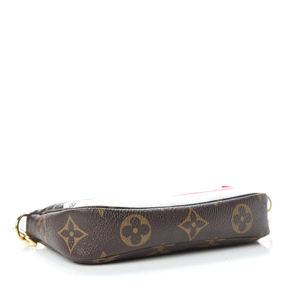 Louis Vuitton Monogram 2019 Christmas Animation Mini Courchevel Pochette Accessories Fuchsia 4 of 7