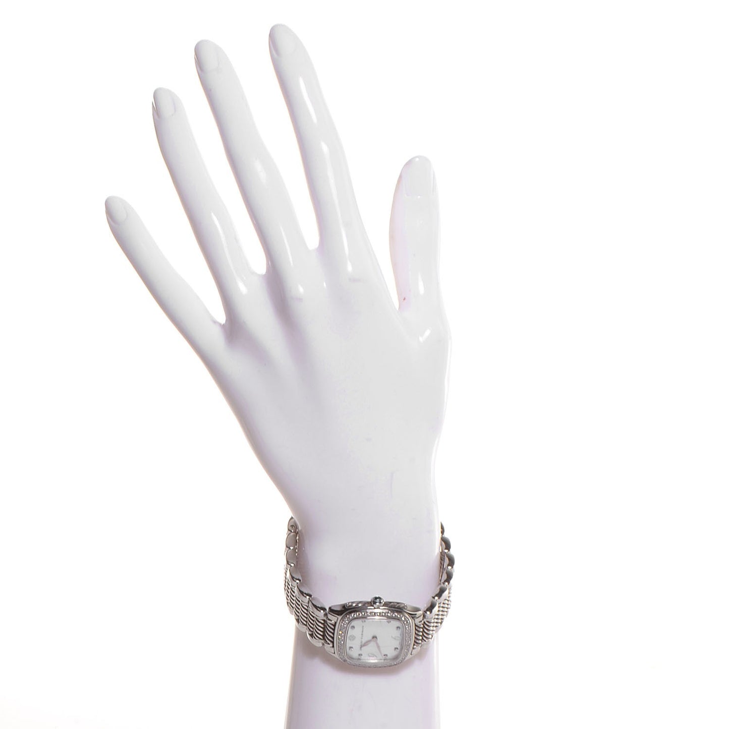 Stainless Steel Diamond Bezel Mother of Pearl 25mm Thoroughbred Quartz Watch