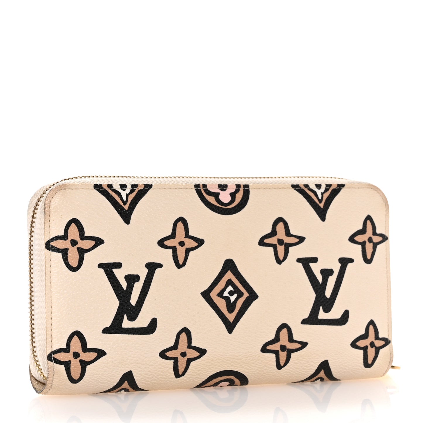 Monogram Giant Wild At Heart Zippy Wallet Creme