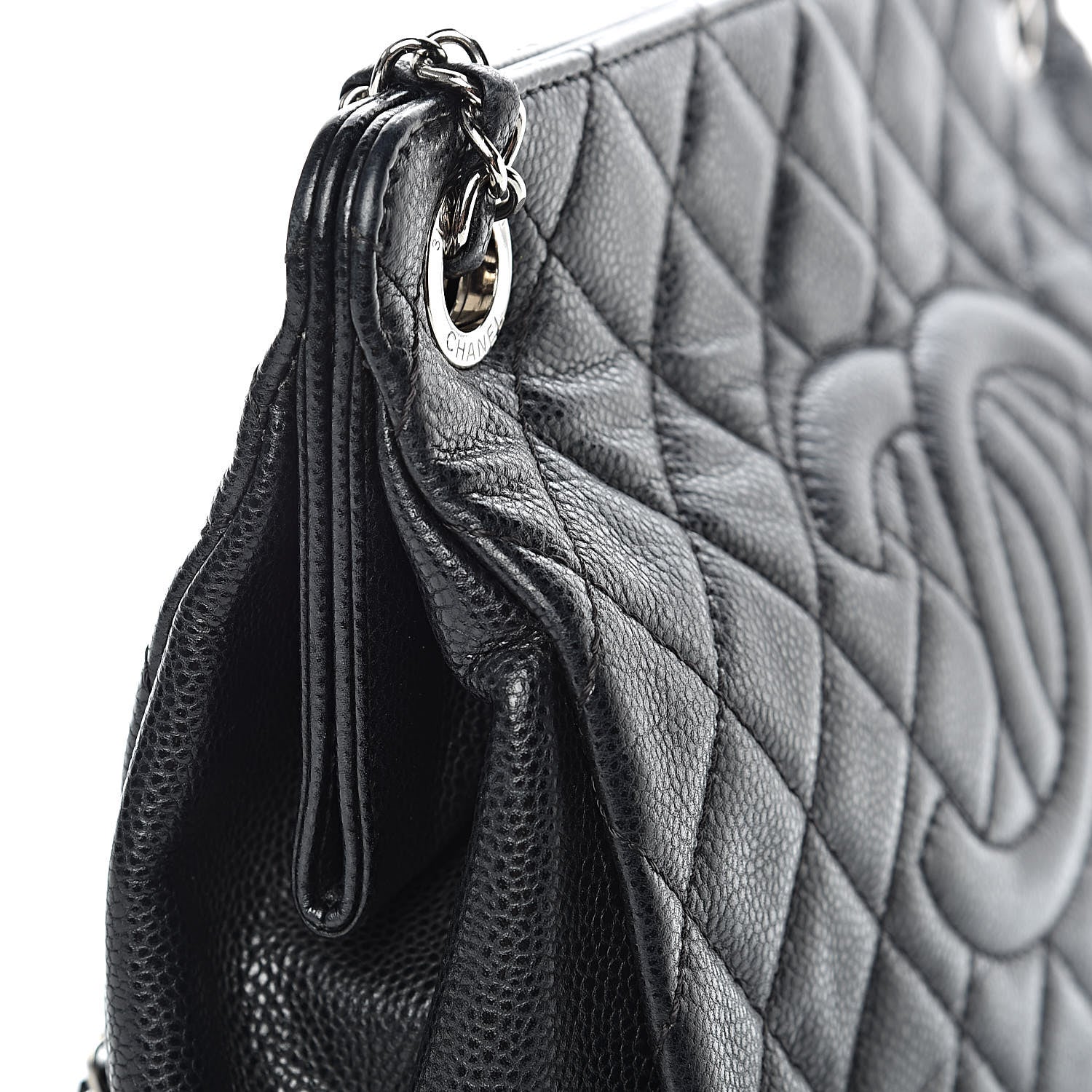 Chanel Caviar Quilted Timeless CC Shopping Tote Black 11 of 16