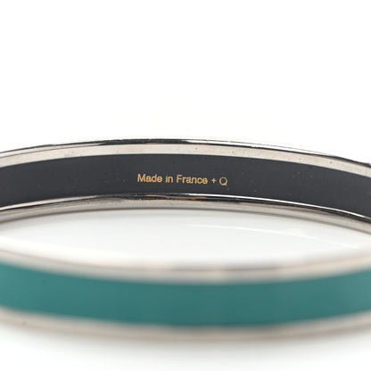 Hermes Enamel Printed Narrow Caleche Bracelet 70 Malachite 4 of 6