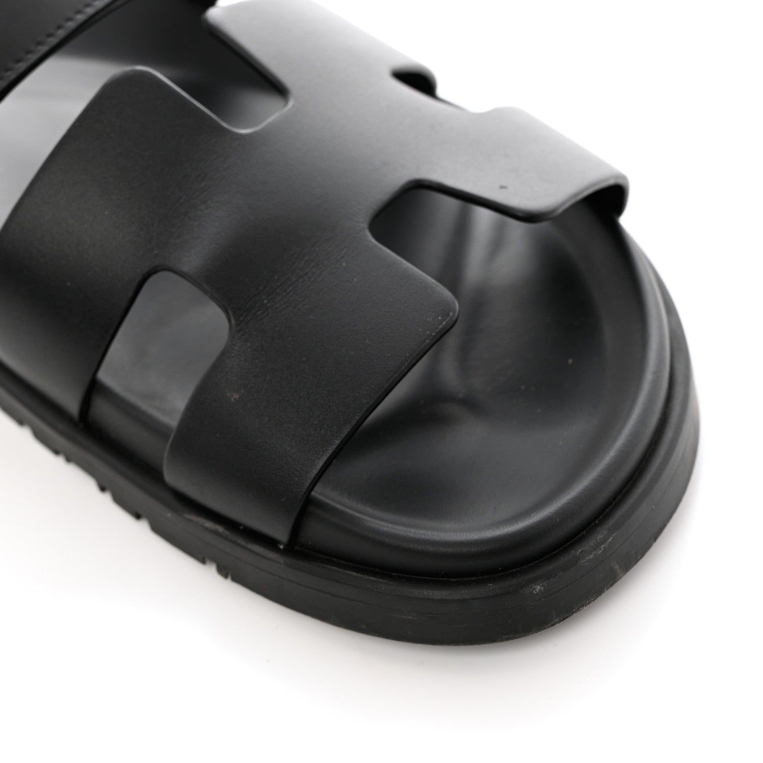 Hermes Calfskin Womens Chypre Sandals 39.5 Black 12 of 12