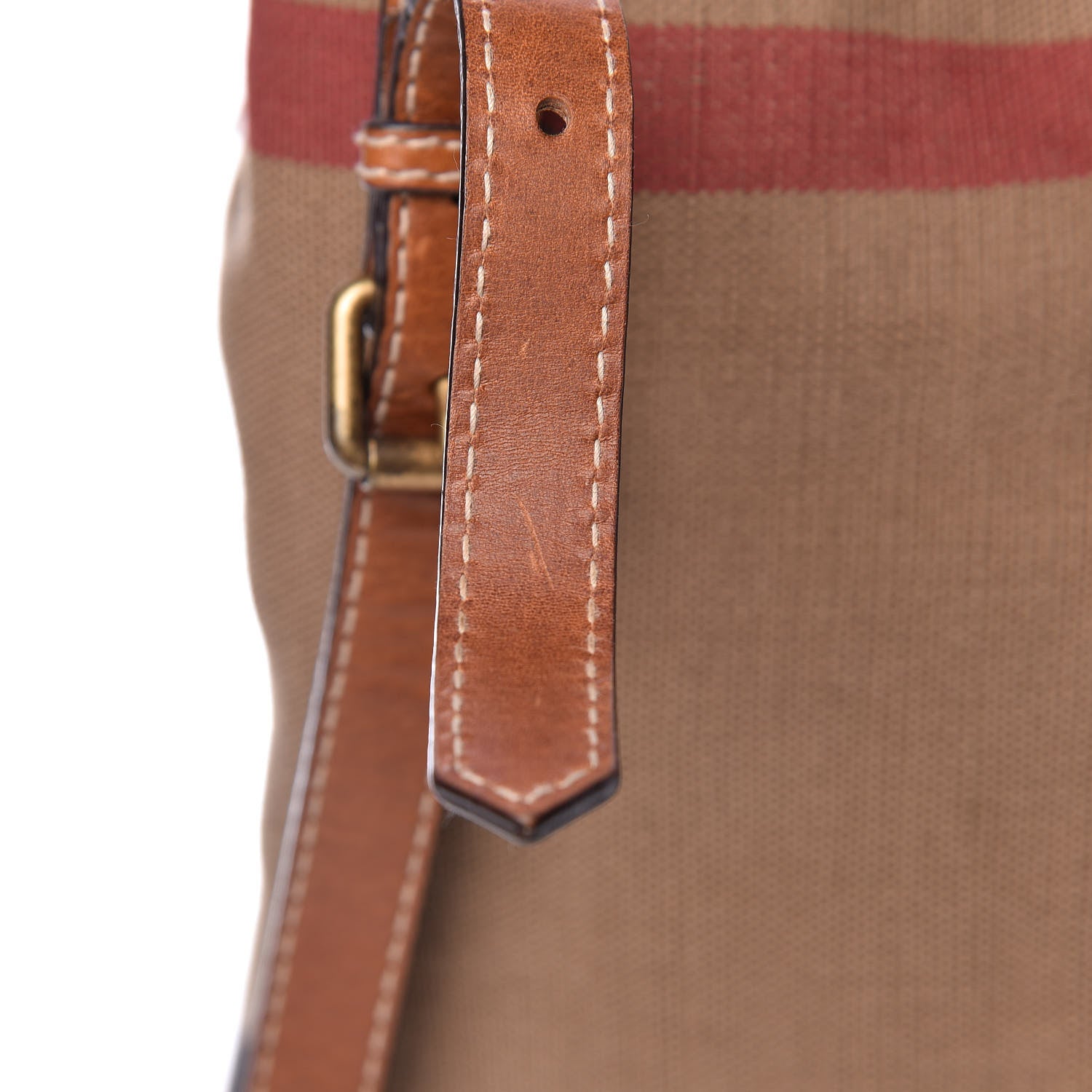 Burberry Canvas Mega Check Medium Ashby Hobo Saddle Brown 14 of 22