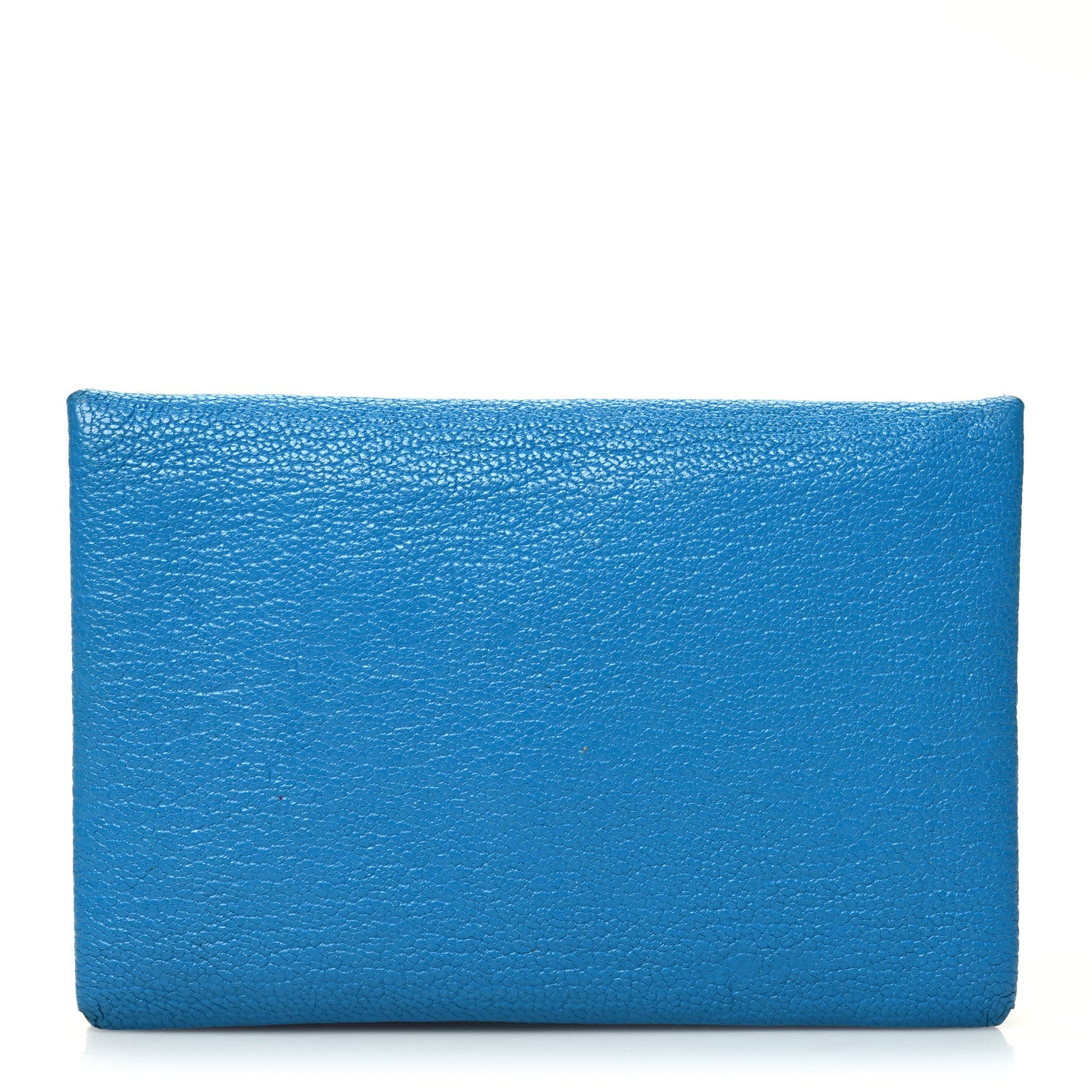 Hermes Chevre Mysore Verso Calvi Card Case Bleu Frida Cuivre 1 of 13