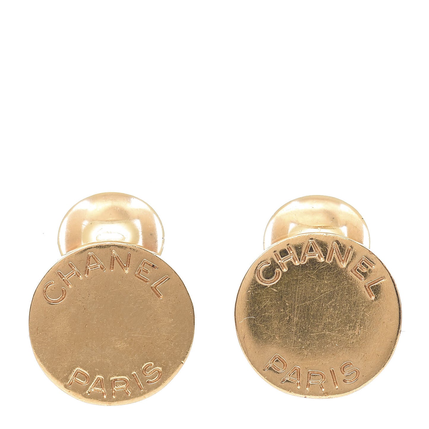 Round Clip On Earrings Gold