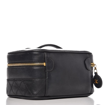 Chanel Lambskin Vanity Cosmetic Case Black 3 of 9