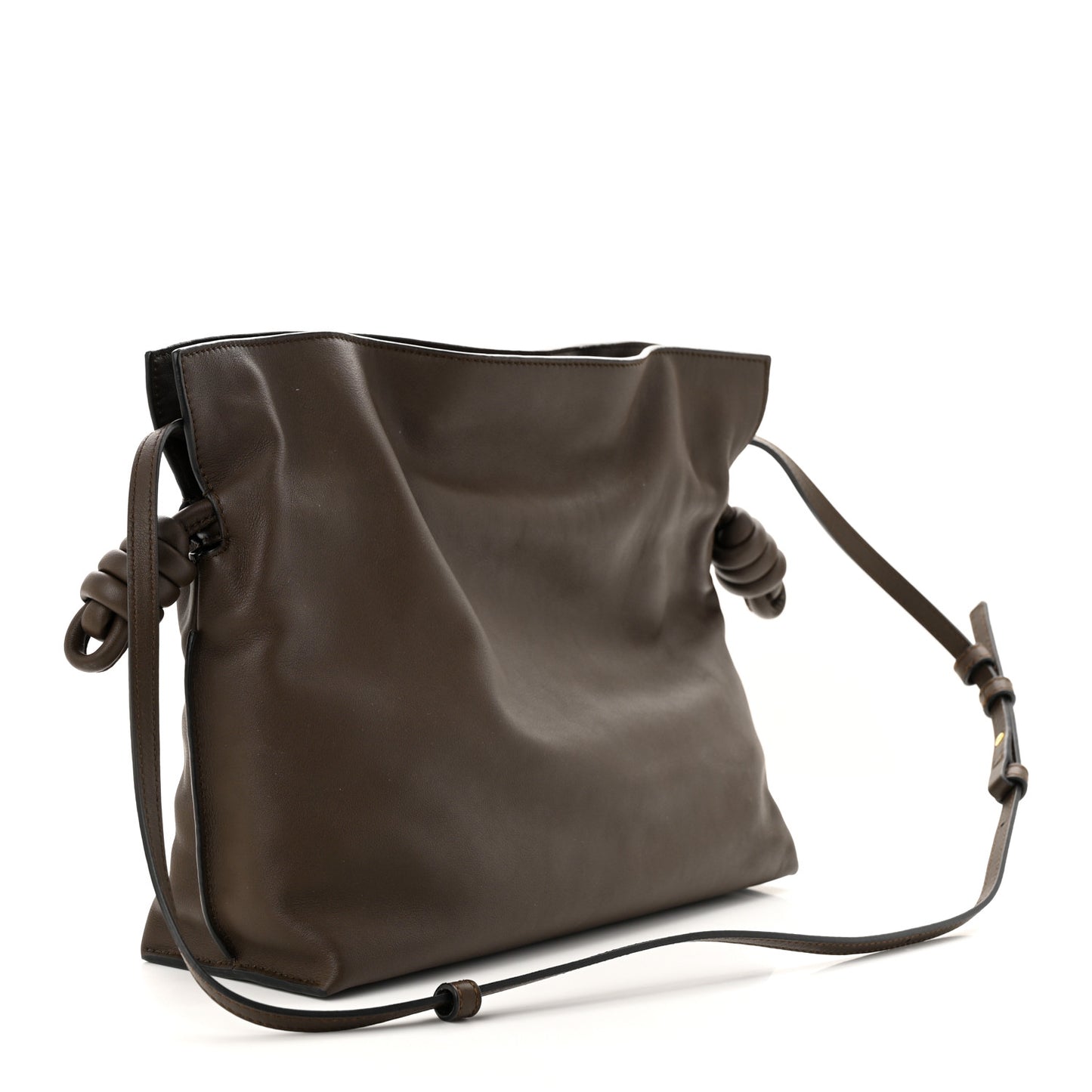 Nappa Medium Flamenco Knot Bag Chocolate
