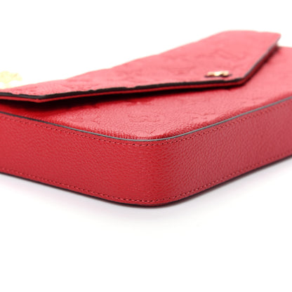 Louis Vuitton Empreinte Pochette Felicie Chain Wallet Scarlet 7 of 10