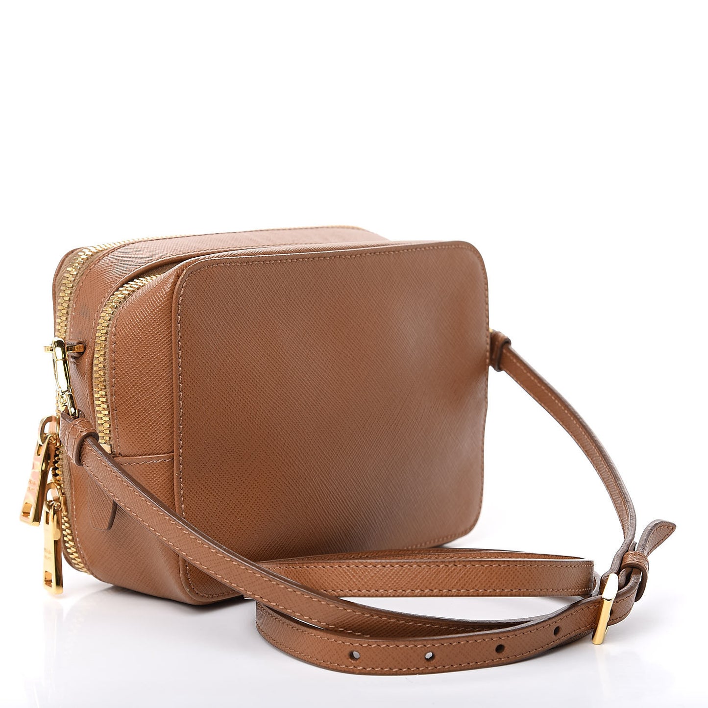 Saffiano Mini Double Zip Shoulder Bag