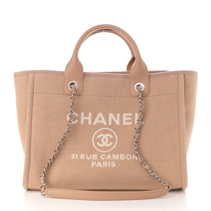 Chanel Mixed Fibers Small Deauville Tote Beige 3 of 12