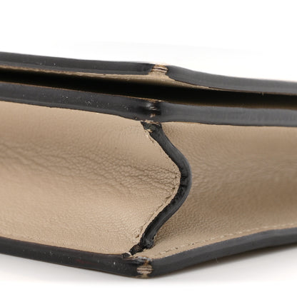 Celine Smooth Lambskin Frame Evening Chain Clutch Grey Storm 11 of 11