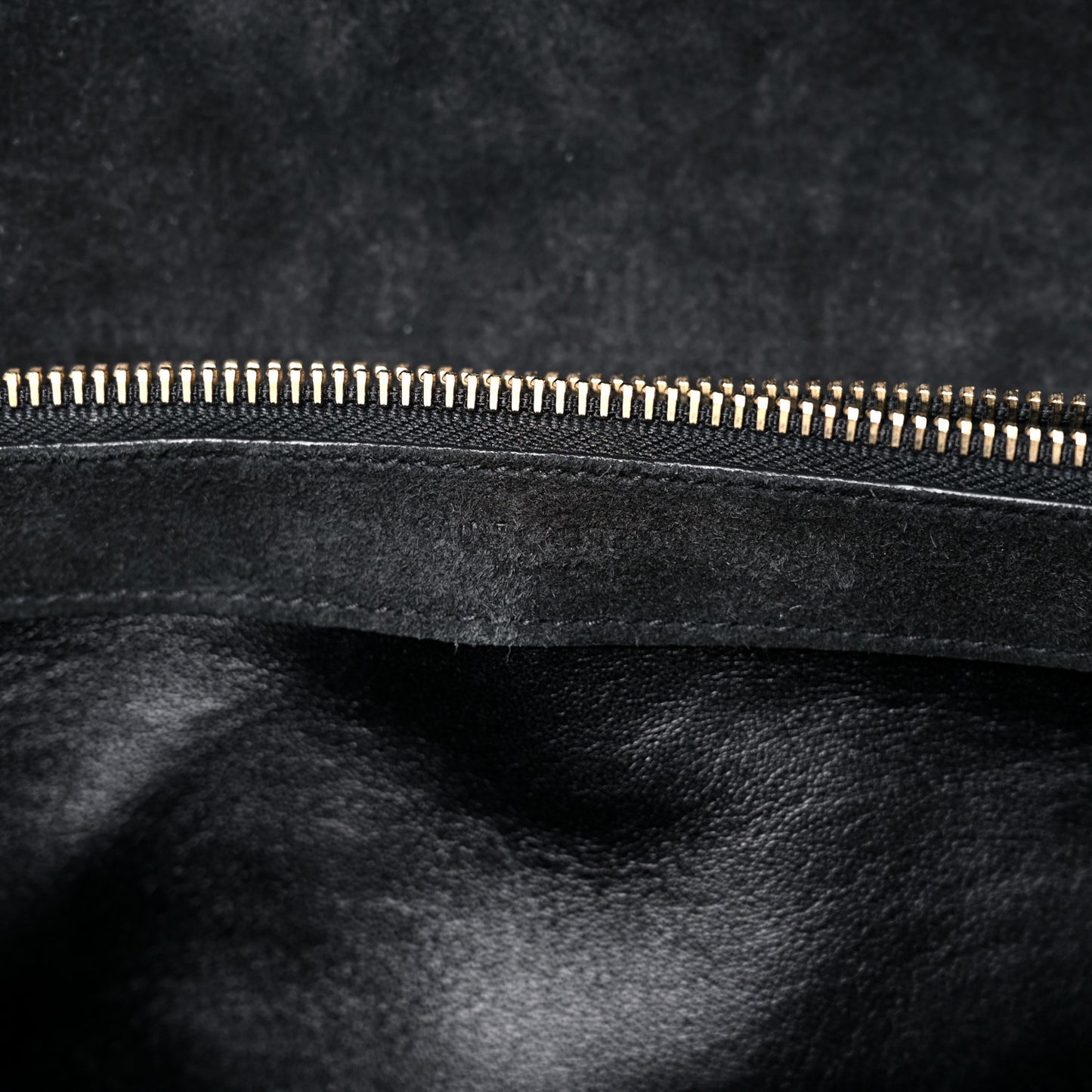 Suede Mixed Matelasse Tri-Quilt Large Monogram Envelope Satchel Black