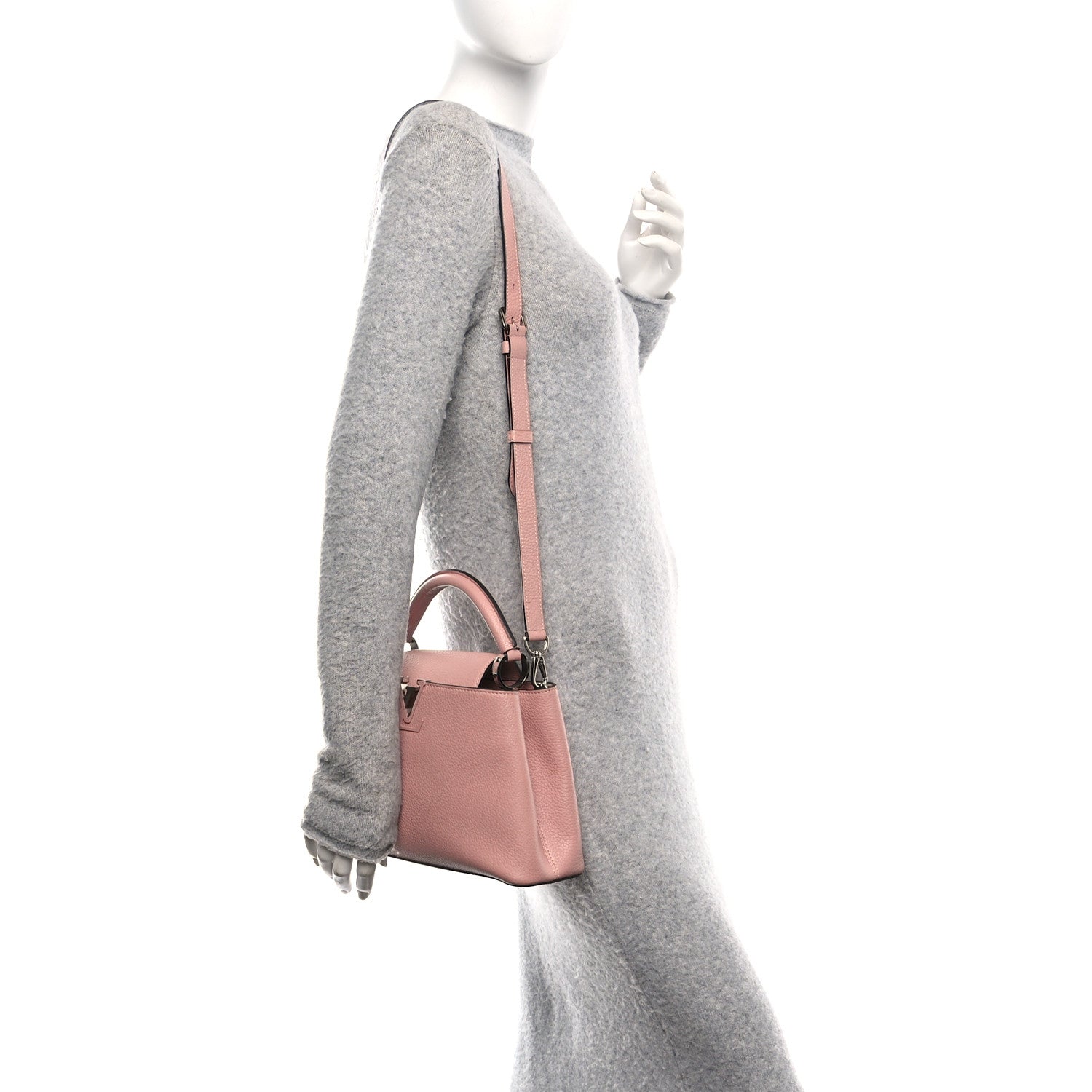 Louis Vuitton Taurillon Capucines BB Magnolia 2 of 9