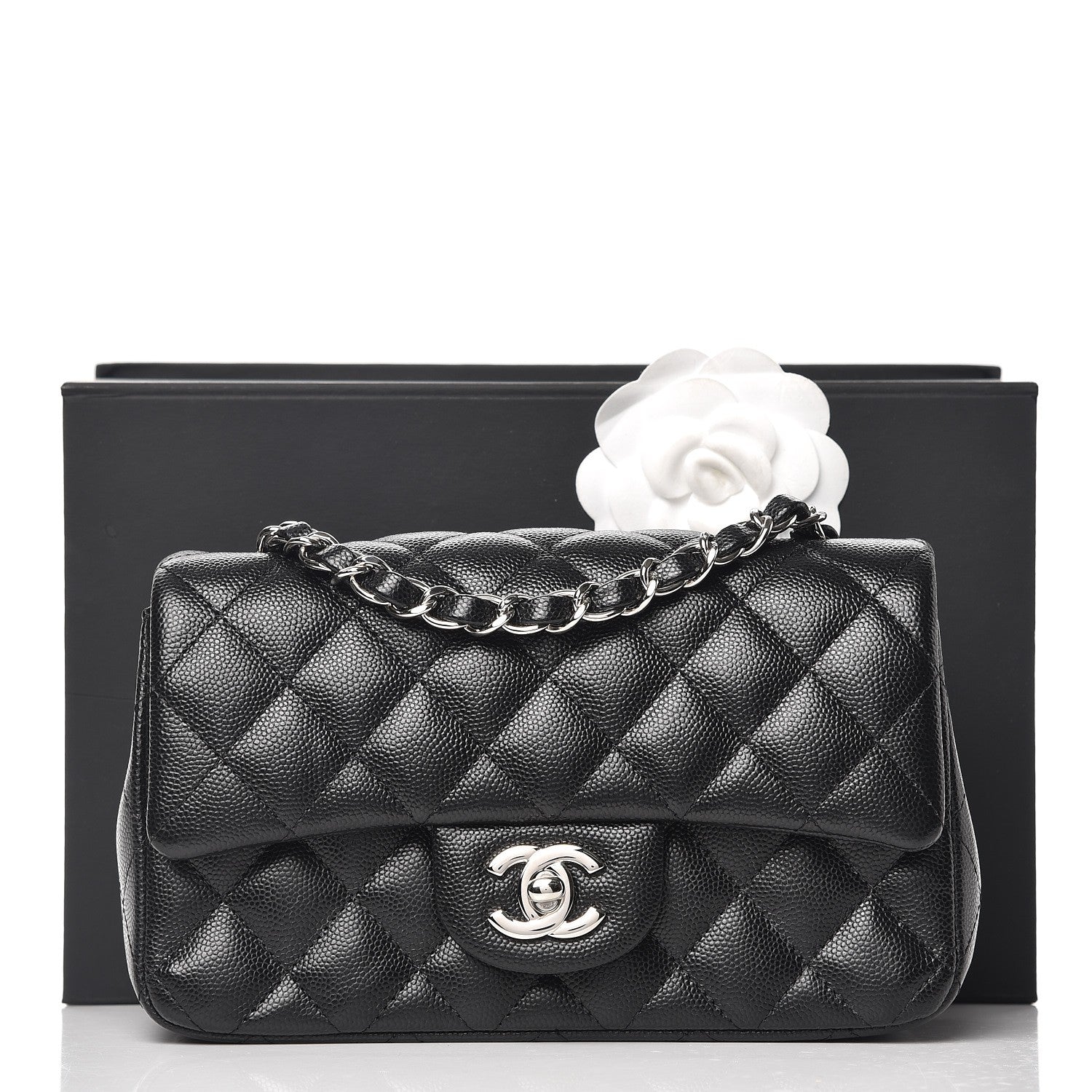 Chanel Caviar Quilted Mini Rectangular Flap Black 8 of 8