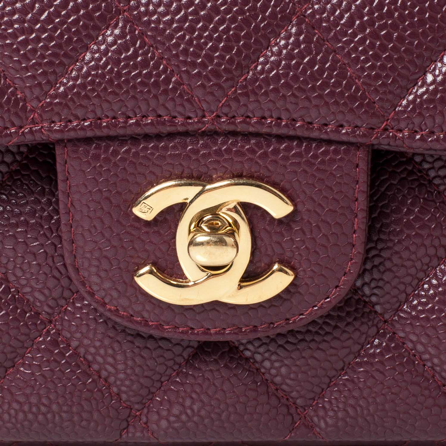 Chanel Caviar Medium Double Flap Plum 6 of 10