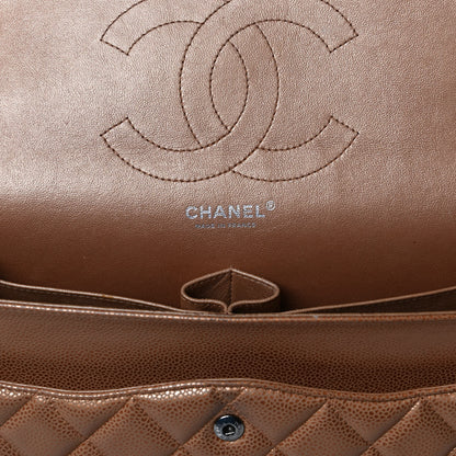 Chanel Metallic Caviar Quilted Jumbo Double Flap Copper 6 of 24