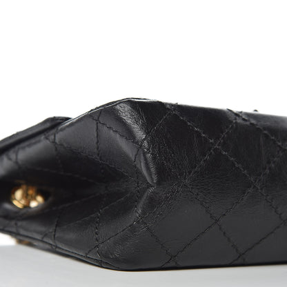 Chanel Aged Calfskin Quilted 2.55 Reissue Mini Flap Black 8 of 12