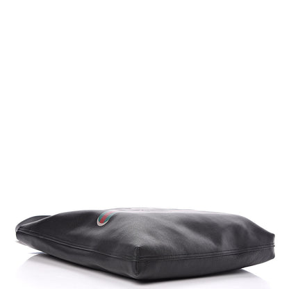 Gucci Calfskin Mens Logo Vertical Shopping Tote Black 4 of 11