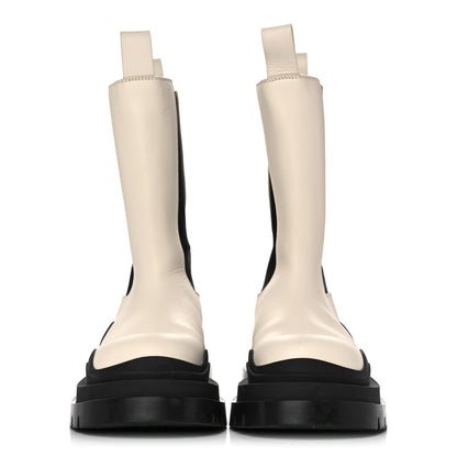 Bottega Veneta Calfskin The Tire Chelsea Boots 37 Sea Salt Black 2 of 10