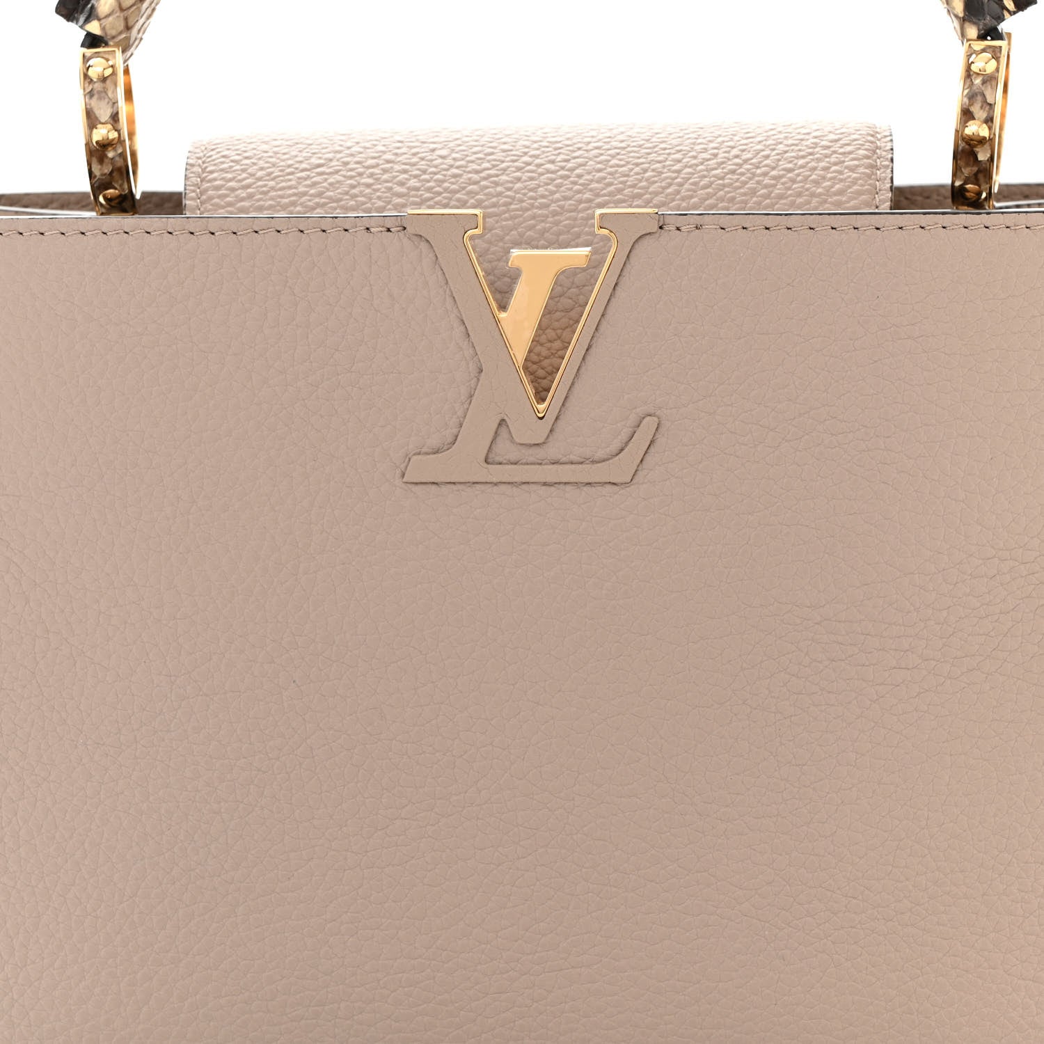 Louis Vuitton Taurillon Python Capucines MM Galet 7 of 9
