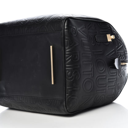 Louis Vuitton Calfskin Embossed Speedy Cube 30 Black 9 of 11
