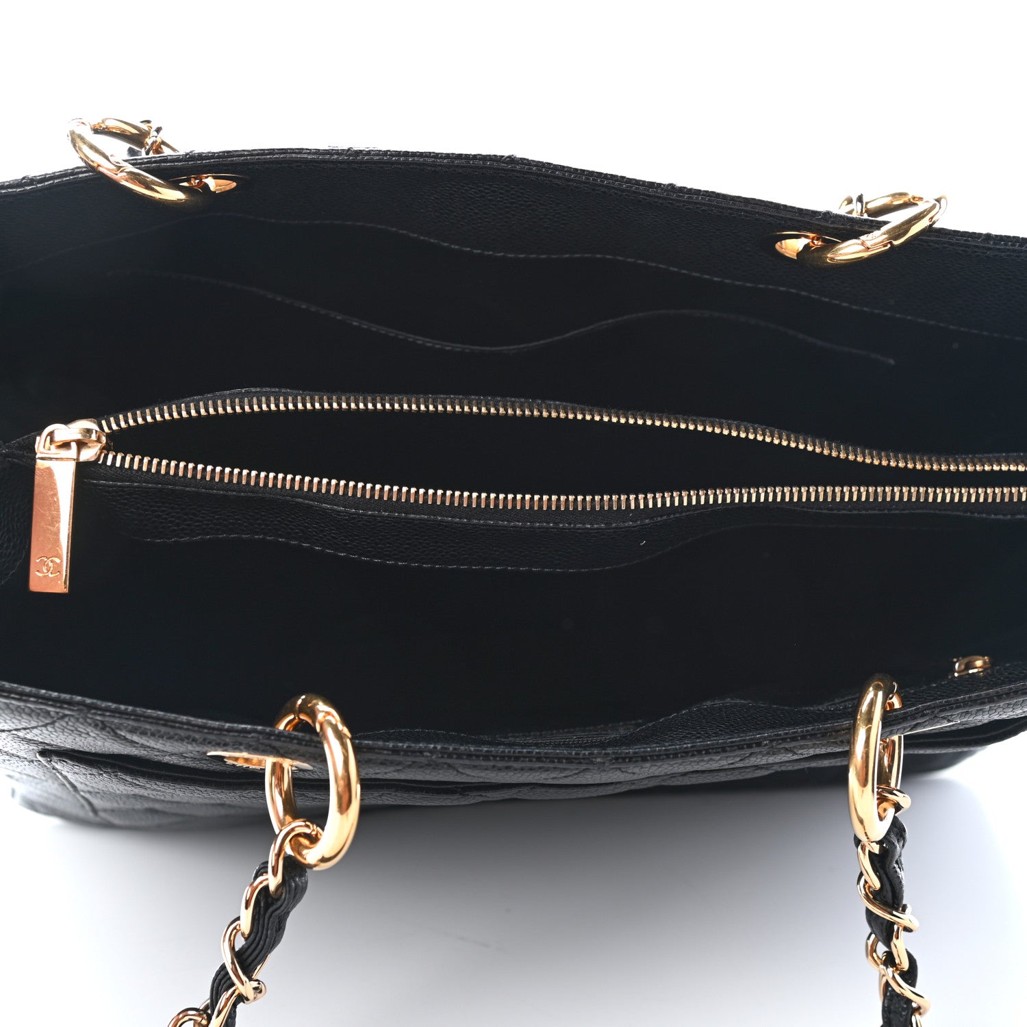 Chanel Caviar Quilted Grand Shopping Tote GST Black 5 of 9