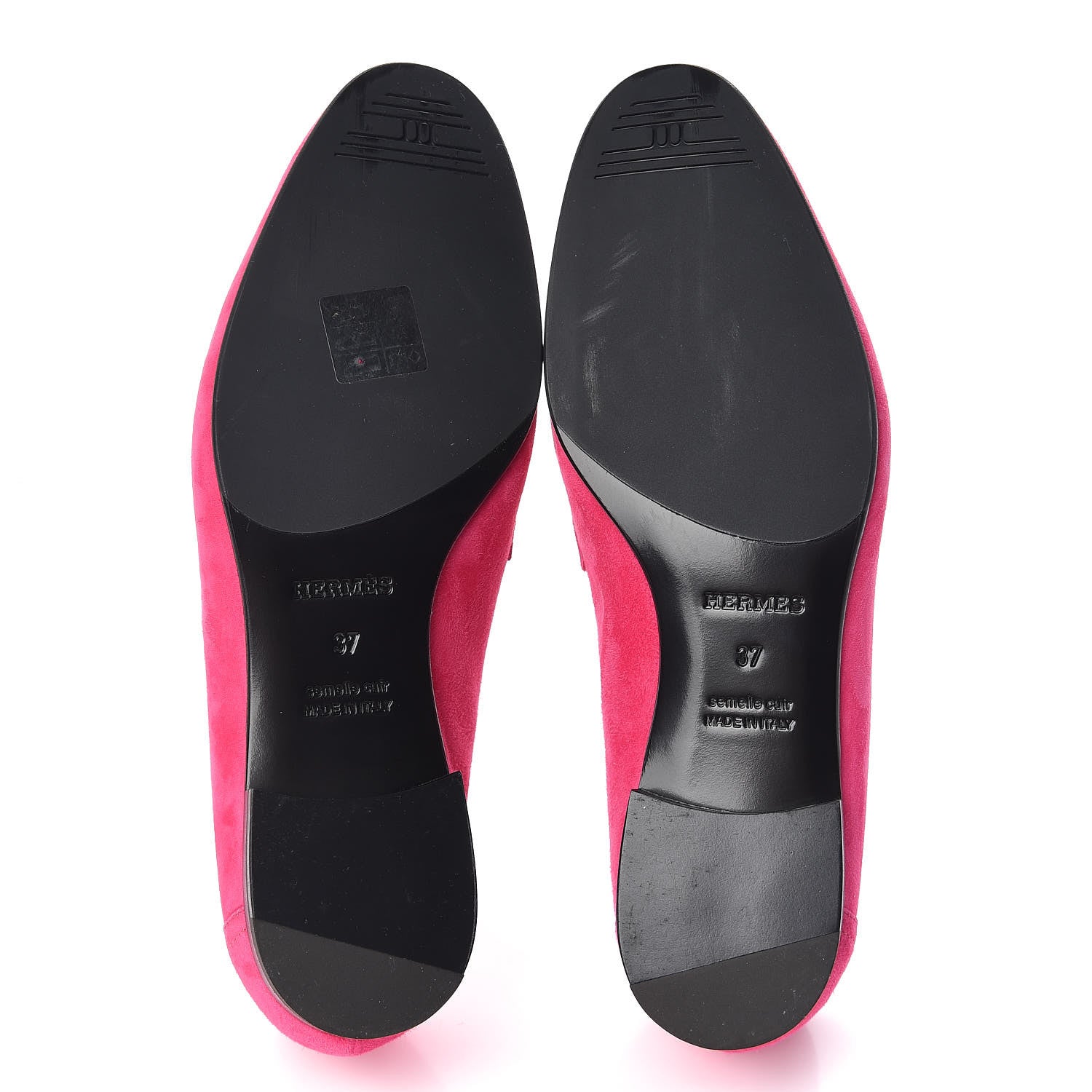 Hermes Suede Goatskin Paris Loafers 37 Rose Fuchsia 8 of 11