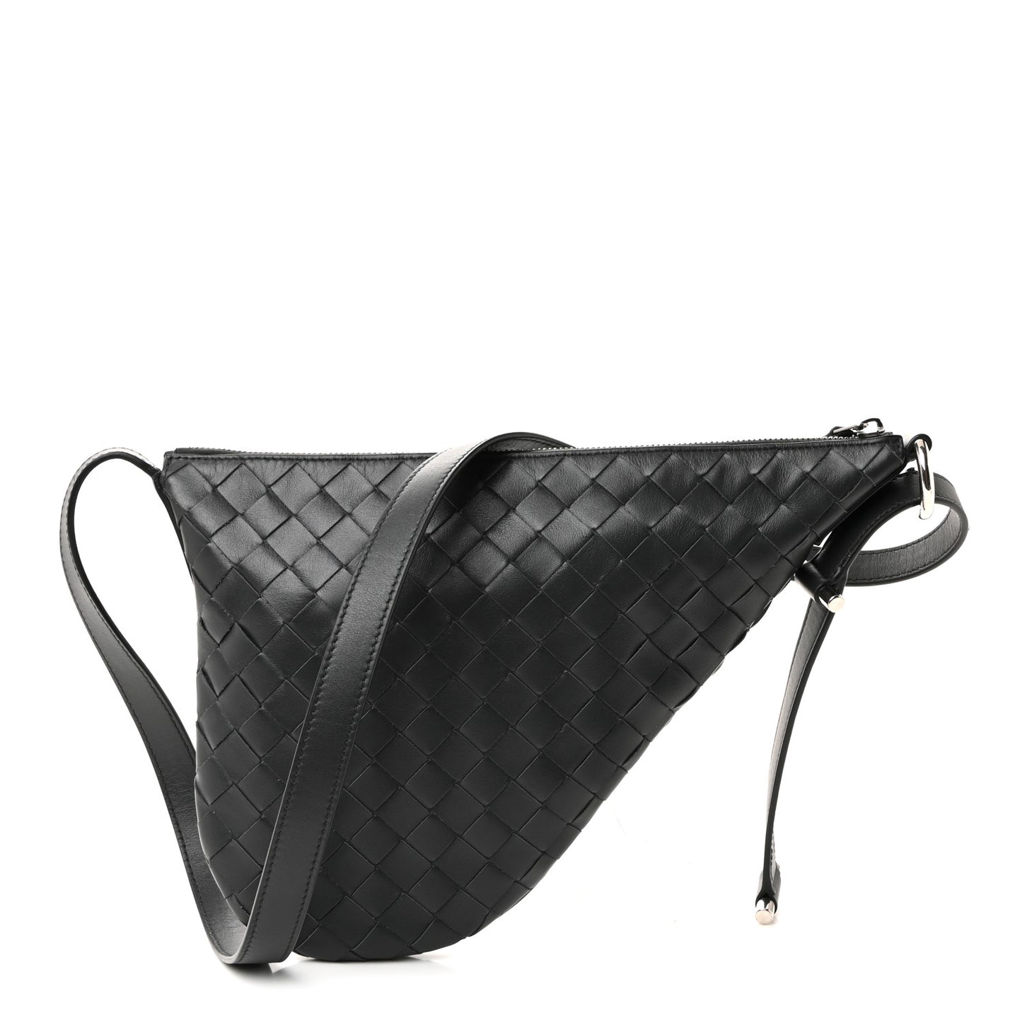 Calfskin Intrecciato Small Virgule Ardoise