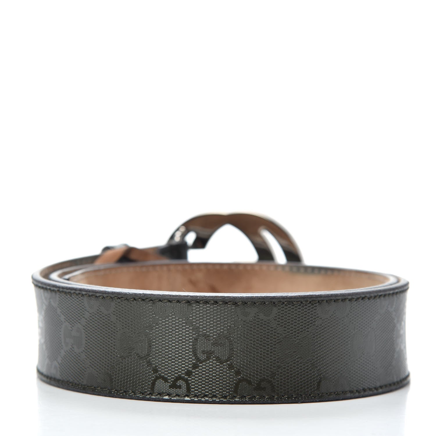 Gucci Imprime Monogram Interlocking G Belt 85 34 Military 2 of 5